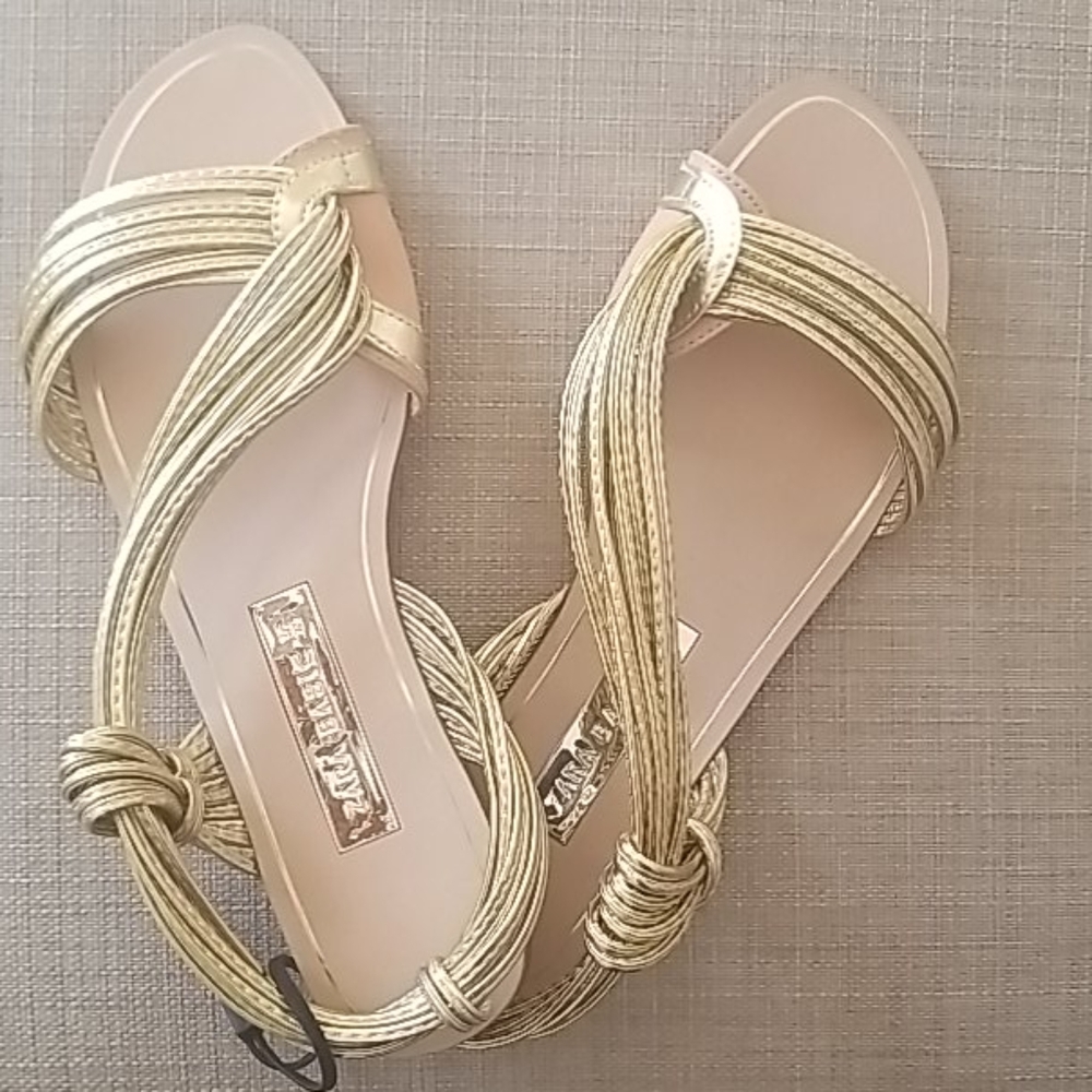 Gold Zara sandals
